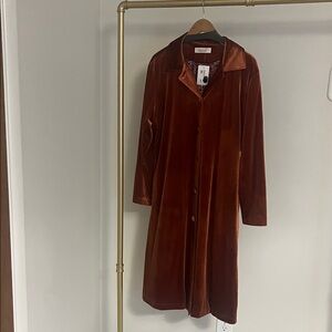 Velvet Button-Duster and or Dress